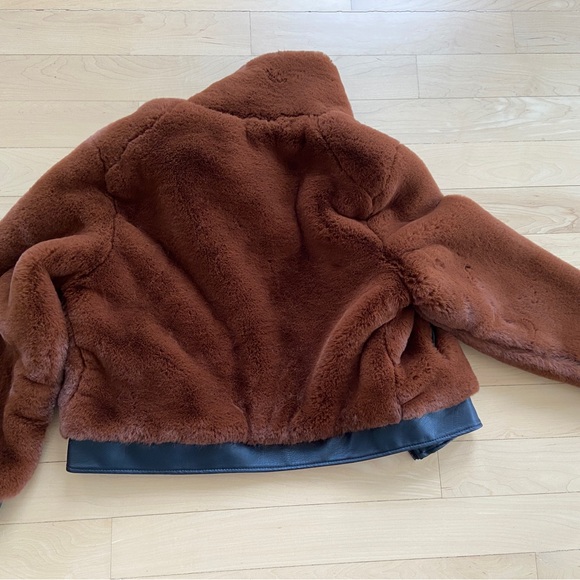 BLANK NYC Noise Faux Fur Jacket in Brown (Medium Size) - Like NEW - Picture 6 of 6